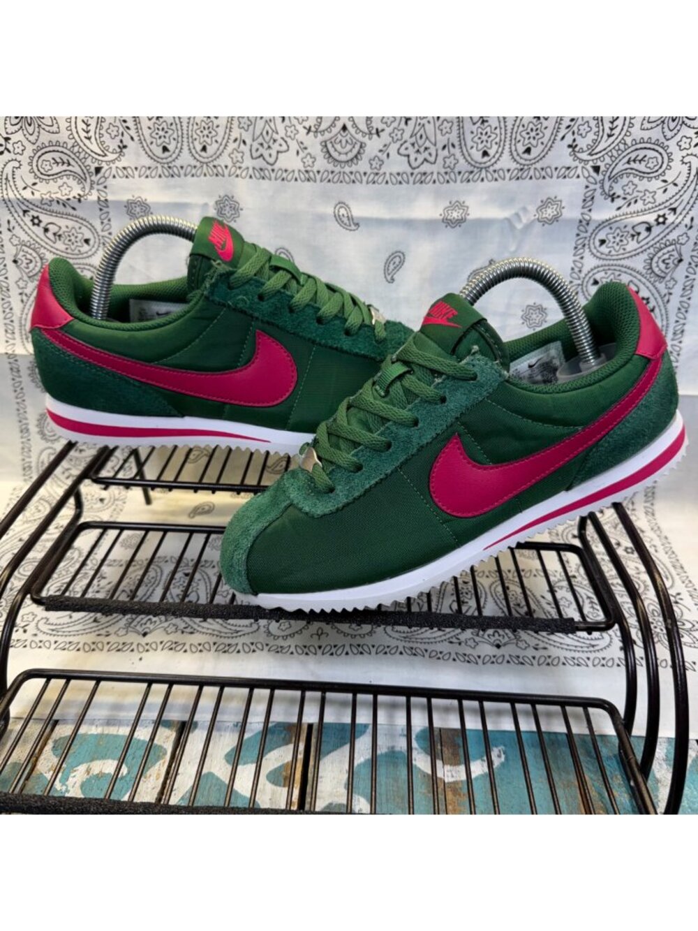 Nike Cortez Gorge Green Wild Cherry Sail Sneakers IH7654-300 Youth 4.5/Womans 6